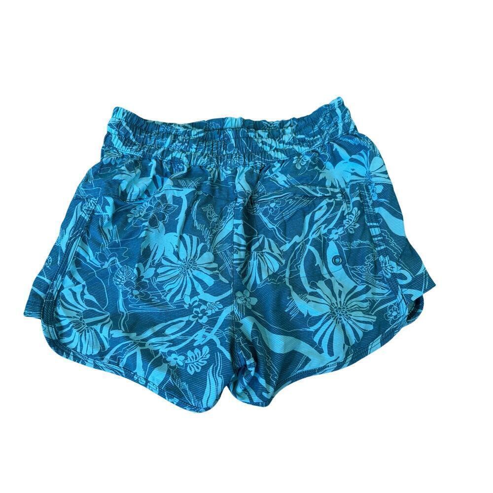 ATHLETA GIRLS Shorts, size 12, wide waistband, cute tropical print!